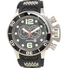 Stainless Steel Corduba Quartz Black Dial Rubber Strap Diver