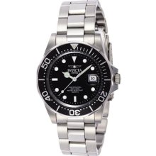 Stainless Steel Pro Diver Quartz Black Dial Bezel