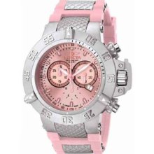 Stainless Steel Subaqua Noma Iii Diver Pink Dial Chronograph Rubber St