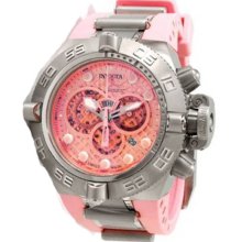 Stainless Steel Subaqua Noma Iv Diver Pink Dial Chronograph Rubber Str