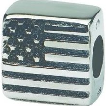 Sterling Silver Reflections Flag Bead (4mm Diameter Hole) ...