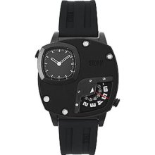 Storm Mens Duotec Limited Edition Analog Sainless Watch - Black Rubber Strap - Black Dial - DU47057/SLATE
