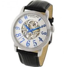 Stuhrling Original 107A.331516 Mens Delphi Apollo Skeleton Automatic Apollo Watch on a Stainless Steel Caseandamp;#44; Case-Backandamp;#44; Crown and Movement