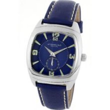 Stuhrling Original 116A.3315C6 Mens Princeton II Swiss Quartz Blue Dial with Silver Hands and Markers on a Blue Strap