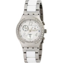 Swatch Men's Irony YCS511G White Stainless-Steel Quartz Watch with White Dial