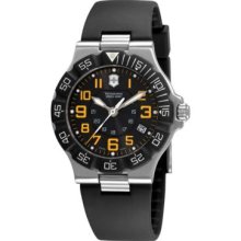 Swiss Army Men's Summit Swiss Quartz Rotating Bezel Black Dial Rubber Strap Watch