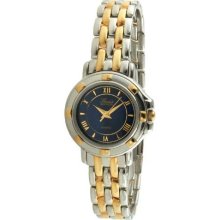 Swiss Edition Se3820-Lb Swiss Made Ladies Two-Tone Round Dress Watch With A Blue Dial