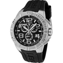 Swiss Legend 40118-01 Men's Super Shield Chronograph Black Dial Black