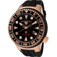 Swiss Legend Men's Neptune Black Dial Black Silicone Watch ...