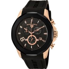 SWISS LEGEND Watches Men's Monte Carlo Chrono Black Textured Dial Rose