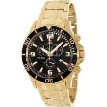 Swiss Precimax Men's Tarsis Pro SP13063 Gold Stainless-Steel Swiss Chronograph Watch with Black Dial