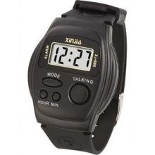 Talking Watch In English Language Speaks Digital Lcd Plastic Watch