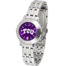 TCU Texas Christian Women's Modern Stainless Steel Watch