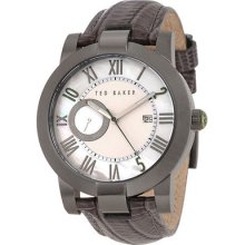 Ted Baker Te1076 Men's About Time Leather Band White Mop Dial Watch
