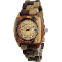 Tense Wood Mens Analog Wood Watch - Wood Bracelet - Wood Dial - G4101I