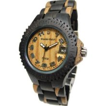 Tense Wood Mens Sandalwood Wood Watch - Two-tone Bracelet - Light Dial - G4100DM