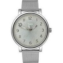 Timex Easy Reader Silver Dial Mens Watch T2N597