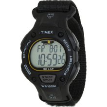 Timex IRONMAN Traditional 30-Lap Full-Size Black/Yellow Fast Wrap Velcro Strap Watch Digital Watches : One Size