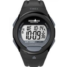 Timex Ironman Watch Digital 10 Lap Memory Chronograph Black Resin Strap T5k608