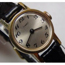 Timex Ladies Gold Large Arabic Numerals Watch w/ Strap