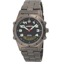 Timex Mens Expedition Black Indiglo Dial Digital & Analog Gunmetal Watch T41101