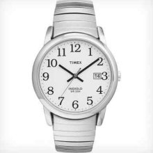 Timex Men's Silvertone Expansion Easy Reader Watch, Indiglo, Date, T2h451