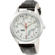 Timex Men's T2n503dh Intelligent Quartz T Series Perpetual Calendar White Dial Silver Case Watch