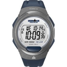 Timex Mens T5k610 Ironman Traditional 10-lap Blue Resin Strap Watch Wristwatch N