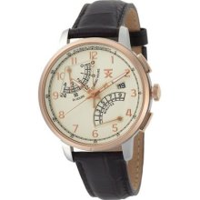 Timex Tx Luxury Mens Classic Fly Back Chronograph Brown Leather Watch T3c195