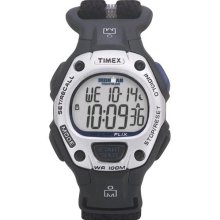 Timex Unisex Ironman T5G271 Black Nylon Quartz Watch with Digital ...