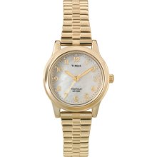 Timex Women's Dress Watch, Stainless-Steel Expansion Band