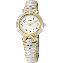 Timex Womens T21854 Elevated Classics Two-tone Expansion Band Watch Wristwatch N