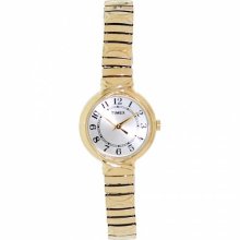 Timex Women's T2N978 Elevated Classics Dress Sunray Dial Expansion Band Watch (Gold-Tone)