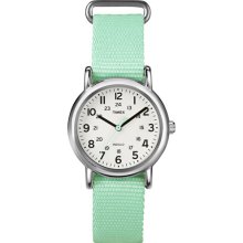 Timex Women's Weekender Watch, Seafoam Green Nylon Strap