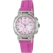 Tissot Women's Swiss Made Quartz Chronograph Pink Rubber Strap Watch