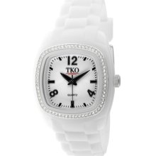 Tko Tk537-Ww Orlogi Women'S Tk537-Ww Tivoli Swarovski Crystal Accented Plastic Case And Rubber Strap Watch