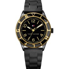 Tommy Hilfiger 1781183 Women's Stainless Steel Case Black Plastic Watch 1781183