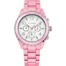 Tommy Hilfiger Pink Band White Dial 1781085 Womens Watch