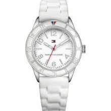 Tommy Hilfiger Womens 1781184 Sport White Silicon Strap Watch