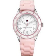 Tommy Hilfiger Womens 1781185 Sport Pink Silicone Strap Watch