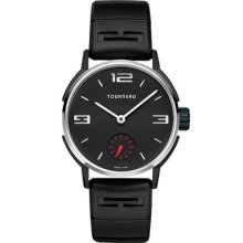 Tourneau Mens Watch Tny Series 44 Meccanico Black Red Chrono Slim Msrp: $1950.