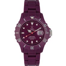 Toy Fl18am Women's Neon Purple Plasteramic Bracelet Amethyst Purple Dial Watch