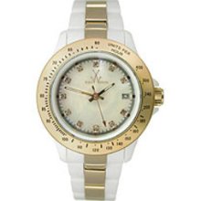 Toy Watch Heavy Metal Plasteramic - White and Gold Women's watch