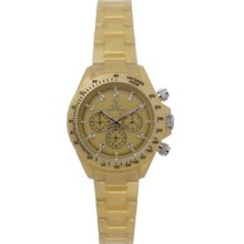 Toy Watch Plasteramic Pearilzed Pearl Chrono Gold Watch FLP07GD