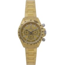 Toy Watch Plasteramic Pearilzed Pearl Chrono Gold Watch FLP07GD