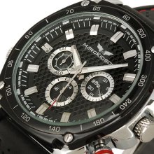 Trendy Accurate Date&day Automatic Mechanical Rubber Outdoor Sport Men Watch