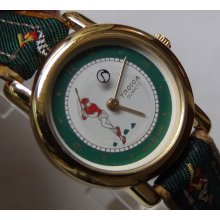 Troica Ladies Gold Quartz Golf Special Edition Watch w/ Strap