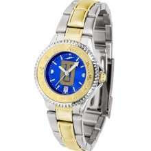 Tulsa Golden Hurricane Ladies Stainless Steel and Gold Tone Watch