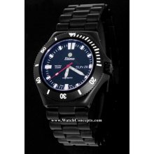 Tutima Military wrist watches: Pacific Black Day/Date 677-31