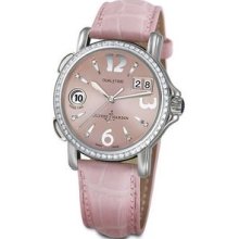 Ulysse Nardin Dual Time Ladies Steel Diamond Watch 223-28B/60-06